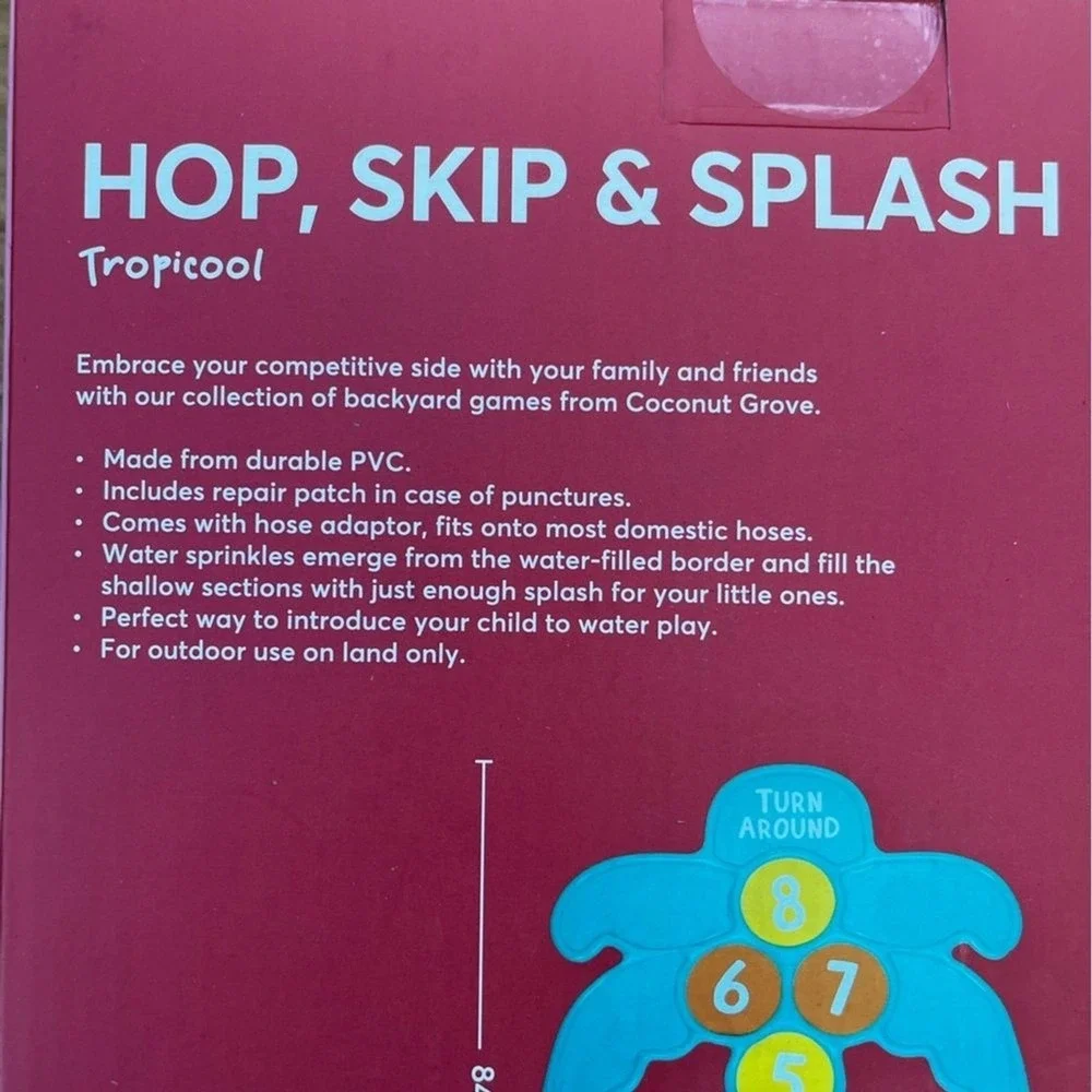 Coconut Grove Kids Hop, Skip & Splash Game - Blue and Yellow Summer Fun
